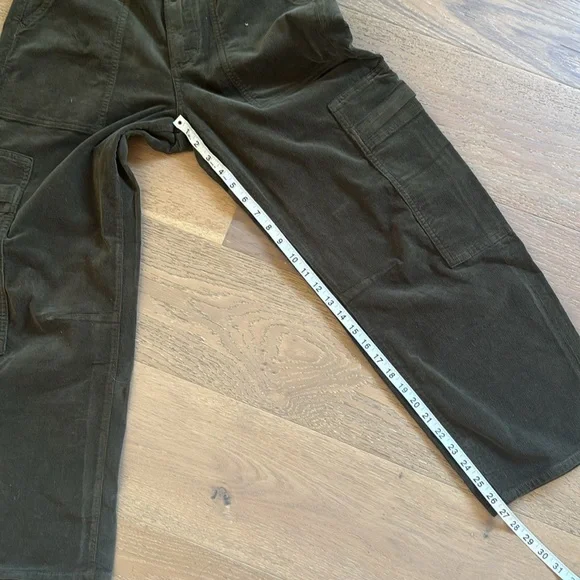 Citizens of Humanity Marcelle Corduroy Cargo Pants Costes Green Size 28 - Picture 12 of 13